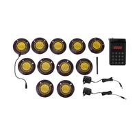 Système de téléavertisseur de Restaurant avec 10 sous-Verres, émetteur à Clavier Tactile, Clignotant, Vibration, alertes sonores, pour café, Camion de Restauration, Prise UE, 100