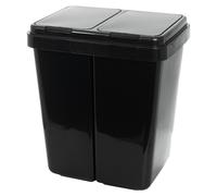 Système de tri des déchets, 2 bacs de 25 litres chacun, avec couvercles à pression, couleur anthracite