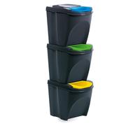 Système de tri des déchets de 75 litres avec 3 bacs