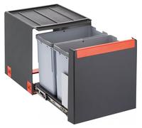 Franke Cube poubelle 28 l noir-gris-rouge 134.0039.332