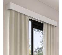Système de tringle à rideaux et coffre de rangement haut de gamme - Corniches occultantes pour fenêtres, rails coulissants silencieux - Fixation murale/plafond, solution élégante pour la déc