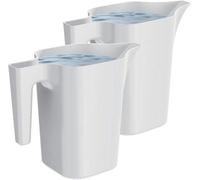 Système de tuyau d'arrosage pour le jardin et la maison avec un arrosoir en plastique de 18 litres, couleur blanche