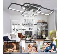 Système de ventilation à double éclairage - Ventilateur pour espace détente - 72 cm - Blanc