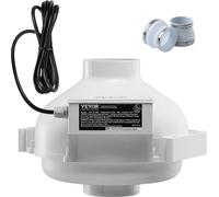 Système de ventilation à réduction de radon VEVOR 98-114 mm, kit de réduction de radon 190 CFM, ventilateur de gaine en ligne, ventilateur d'extraction pour ventilation intérieure et extérieure