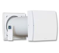 Système de ventilation décentralisé avec récupération de chaleur, diamètre 100 mm, couleur blanche