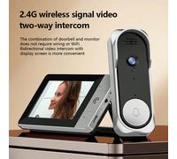 Système de vidéophone intelligent sans fil avec écran de 4,3 pouces, caméra de vidéophone 1080p avec détection de mouvement, audio bidirectionnel, stockage local sans abonnement, installation facile s