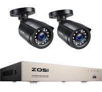 Système de vidéosurveillance, 8 canaux, 1080P, 8CH DVR x 2 caméras, Aucun