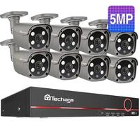 Système de vidéosurveillance, 8 canaux, fonctions de reconnaissance par IA, NVR 8 canaux pour 8 caméras, sans a