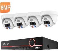Système de vidéosurveillance, 8 canaux, résolution 4K, NVR 8 canaux, 4 caméras 8 MP, disque dur intégré de 1 To