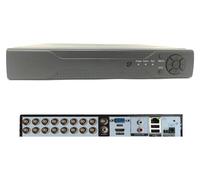 Système de vidéosurveillance DVR 16 canaux - Enregistreur vidéo numérique (NVR) hybride AHD Full HD - Interface Ethernet - Dimensions : 26 x 21 x 4,5 cm - Caméra de sécurité