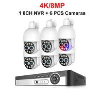 Système de vidéosurveillance - Ensemble de caméras avec un système CCTV 8 canaux, doté de caméras 8MP Ultra HD à double objectif et de détection par intelligence artificielle