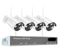 Système de vidéosurveillance - Ensemble de caméras sans fil avec 8 canaux, résolution Full HD 1080P, audio et vision nocturne