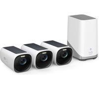 Système de vidéosurveillance eufyCam 3 S330, 4K Ultra HD, 8,3 MP, charge solaire, BionicMind™, vision nocturne, Homebase 3 + 3 caméras vidéo