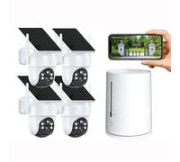 Système de vidéosurveillance extérieur 3K 4MP, 4 caméras de surveillance PoE 4MP et 4 canaux, enregistrement 24 h/24, 7 j/7,