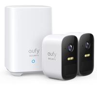 Système de vidéosurveillance sans fil eufyCam 2C Security, HD 1080p, 2,1 MP, IP67, vision nocturne, 2 caméras