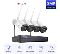 Système de vidéosurveillance sans fil – Kit de caméra Wi-Fi – Enregistreur NVR 5MP – Détection de mouvement par intelligence artificielle