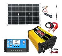 Système D'énergie Solaire - Kit De Panneaux Solaires Portables, Onduleur De Puissances 4000 W, Contrôleur D'affichage LED | Système De Conversion D'énergie, Solution D'alimentation De Secours D'urgenc