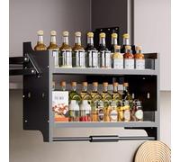 Système d'étagères de cuisine rétractable de qualité supérieure - Solution de rangement réglable pour cuisine et café - Accès facile à l'étagère supérieure de 900 mm