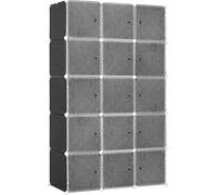 Système d'étagères de rangement à monter soi-même comprenant 2 grands cubes et 9 petits cubes : étagère à cubes à monter soi-même, étagère à chaussures, étagère de rangement pour livres et jouets