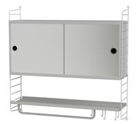 String Armoire à portes coulissantes String blanc. portes coulissantes miroir. 78x20 cm