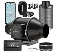 Système d'extraction d'air de 100 mm avec ventilateur, application Wi-Fi, et régulateur de température et d'humidité