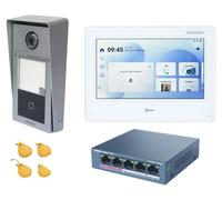 Système d'intercom, communication mains libres, vidéo haute résolution, kit de surface