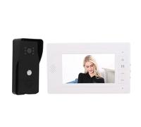 Système D'interphone Vidéo Filaire, Interphone Vidéo 2 Voies avec Caméra et Moniteur 7 Pouces, Vision Nocturne HD, Grand Angle 120 °, Kit D'interphone Audio Vidéo Filaire (Prise
