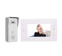 Système D'interphone Vidéo Filaire, Kit de Sonnette de Visiophone Intelligent avec Moniteur de 7 Pouces, Caméra de Vision Nocturne Grand Angle, Montage Mural, pour Appartements,