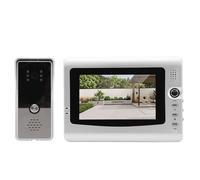 Système D'Interphone Vidéo Filaire, Sonnette Vidéo avec Moniteur 7 Pouces avec Vision Nocturne IR, Kit de Visiophone Prenant en Charge la Surveillance, Interphone Double Voie