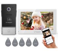 Système d'interphone vidéo intelligent, résolution 1080P, mode mains libres, 1 moniteur 1 sonnette de porte