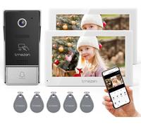 Système d'interphone vidéo intelligent, résolution 1080P, mode mains libres, 2 moniteurs 1 sonnette de porte