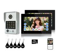 Système d'interphone vidéo pour portière, moniteur tactile de 17,8 cm avec sonnette 1080p, prend en charge les empreintes digitales RFID carte mot de passe pour appartement, maison, villa, fonctionne