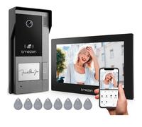 Système d'interphone vidéo WiFi TMEZON à 2 fils avec caméra et écran tactile IP filaire 1080P de 7 pouces, déverrouillage à distance 2M1D