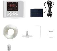 Système d'irrigation goutte à goutte, alimenté par énergie solaire, avec minuterie programmable, pompe individuelle de couleur grise, longueur du tuyau : 10 mètres