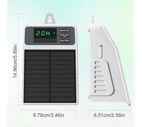 Système d'irrigation goutte à goutte automatique - Kit d'irrigation - Pour 10 pots - Réservoir d'eau de 12 litres - Minuterie automatique - Énergie solaire - Batterie de 2200 mAh - Double charge USB-C