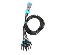 Système d'irrigation goutte à goutte avec 10 goutteurs réglables pour des débits personnalisables par plante dans des aménagements de jardin mixtes