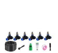 Système d'irrigation goutte à goutte, tube de système d'arrosage automatique de jardin, buse et arroseur réglables, kit d'irrigation goutte à gou noir 10m 912 pipe + 10 sets of quick-connect fittings