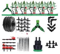 Système d'irrigation goutte à goutte, tuyau en PVC, conception flexible, 1/4 de pouce, kit d'irrigation de 30 mètres