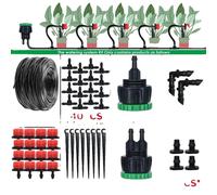 Système d'irrigation goutte à goutte, tuyau en PVC, conception flexible, kit d'irrigation de 25 mètres, diamètre 1/4 de pouce