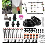 Système d'irrigation goutte à goutte Unyqoos® pour jardin, terrasse et balcon – Kit complet de 35 m (5 + 30 m), buses de pulvérisation automatiques, goutteurs réglables, résistant aux UV