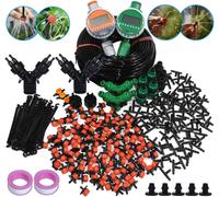Système d'irrigation Micro-Goutte - Kit d'arrosage automatique - Arrosage de jardin - Goutteur réglable - 5-50 mètres - Noir