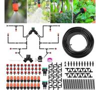 Système d'irrigation par micro-goutte Ibenzoa® de 30 mètres, avec buses de pulvérisation automatiques réglables – Kit complet pour jardin, parterres et terrasse, permettant une économie d'eau allant j
