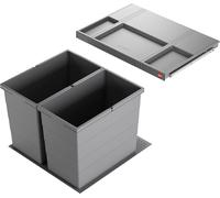 Système Hailo Allegro 2x28 L paniers coulissants pour tiroir de cuisine de 60 cm avec extension
