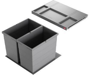 Système Hailo Allegro 2x28 L paniers coulissants pour tiroir de cuisine de 60 cm avec extension