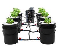 Système hydroponique, 7 bacs de culture, chaque bac d'une capacité de 20 l, débit de 600 l/heure, hauteur de refoulement maximale de 1,2 m, consommation électrique de 9 W