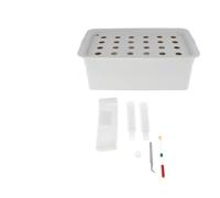 Système Hydroponique Intérieur Dispositif de Plantation Boîte de Culture 24 Trous Panier Filet Éponge Facile à Utiliser Adapté Aux Fruits L, Gris