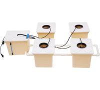 Système hydroponique pour plantes - Kit avec seau et pompe - Récipient en PP de 11 litres - Pompe 4W, débit 300 L/h, indice de protection IPX8 - Alimentation 220-240V, 50Hz - Dimensions : 30x25x23 cm