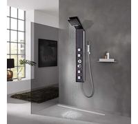 Système Panneau Douche Verre Marron Douchette Salle de Bain Toilette vidaXL