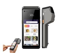 Système POS 5" avec écran HD 720 x 1280 - Batterie 2600 mAh, Port Type-C, imprimante Thermique 58 mm, 2 Go + 16 Go, Scanner de Codes-Barres 1D/2D | Registre de paiement for Snacks, Restaurants
