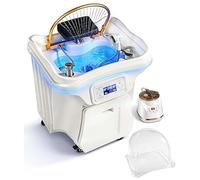 Système Style Spa Japonais, Bac À Shampoing Portable Avec Circulation D'eau 30-60 °C, Réservoir De 60 L Et Réservoir D'eaux Usées De 30 L, Appui-Tête Réglable Pour Salon Coiffure, Nettoyage(White)